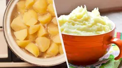 Don't boil potatoes for mashed potatoes in plain water - this version is much tastier